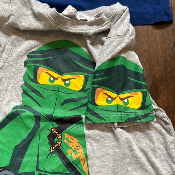 Two (2) Size 6 H&M Lego Ninjago Movie Tee and size 6-8 PJ Masks tee - Picture 5 of 12